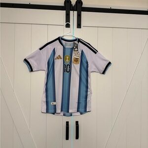 Adidas 2022 Messi Blue and White Patterned Jersey